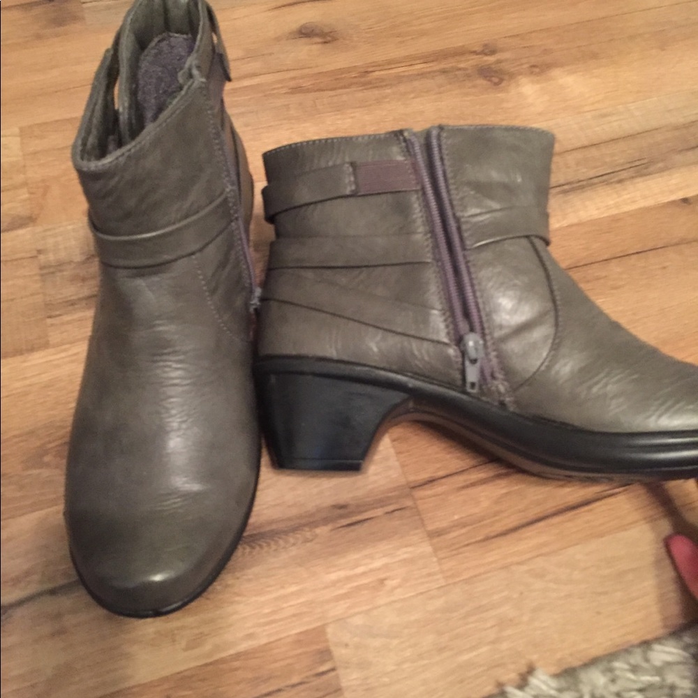 Gray booties